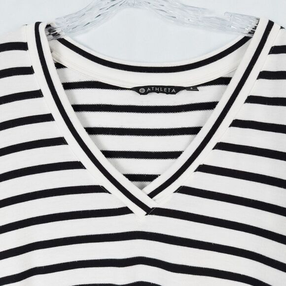 Athleta Newport Sweatshirt Dress NO POCKETS Size Small Striped Nautical Preppy - Picture 5 of 12